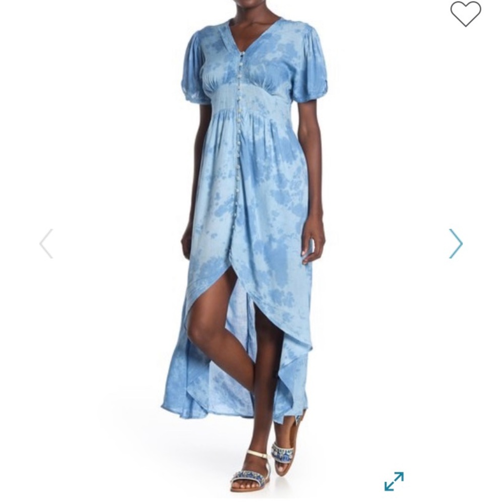 Tie-dye High Low Dress